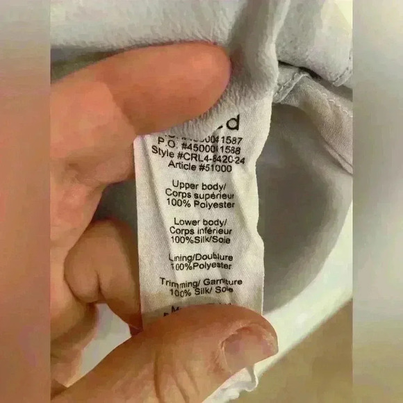 Wilfred Light Gray V-Neck Mini Dress - Picture 7 of 7